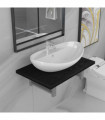 Two Piece Bathroom Furniture Set Ceramic Black