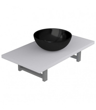 Two Piece Bathroom Furniture Set Ceramic White