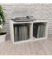 Vinyl Storage Box High Gloss White 71x34x36 cm Engineered Wood