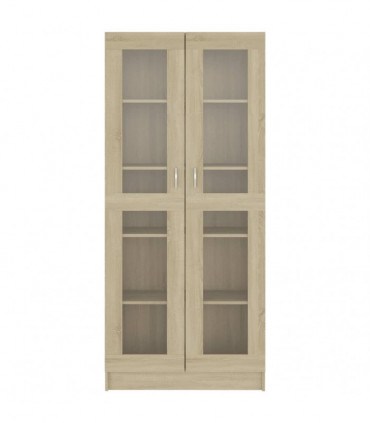 Vitrine Cabinet Sonoma Oak 82.5x30.5x185.5 cm Engineered Wood