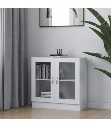 Vitrine Cabinet White 82.5x30.5x80 cm Engineered Wood