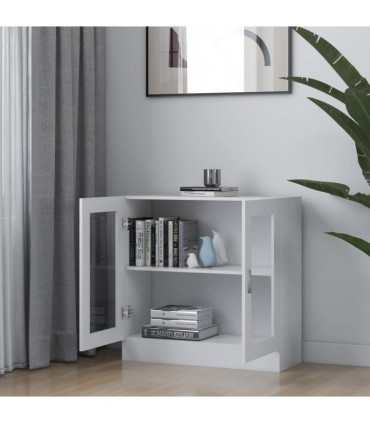 Vitrine Cabinet White 82.5x30.5x80 cm Engineered Wood