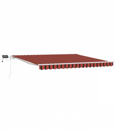 vidaXL Retractable Awning with Manual 400 x 300 cm Orange and brown