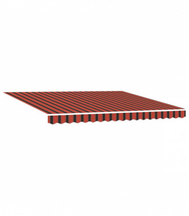 vidaXL Retractable Awning with Manual 400 x 300 cm Orange and brown