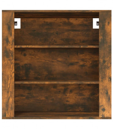 Wall Cabinet Smoked Oak 80x33x80 cm Engineered Wood