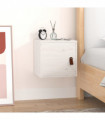 Wall Cabinet White 31.5x30x30 cm Solid Wood Pine