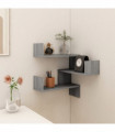 Wall Corner Shelf Grey Sonoma 40x40x50 cm Engineered Wood