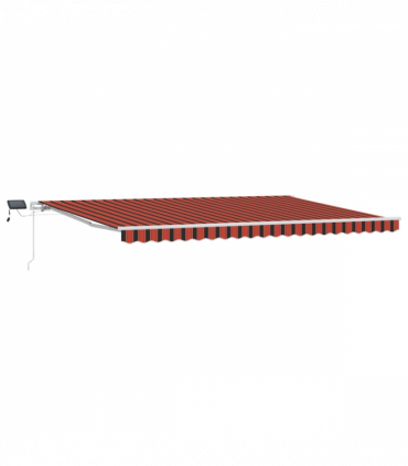 vidaXL Retractable Awning with Manual 500 x 300 cm Orange and brown