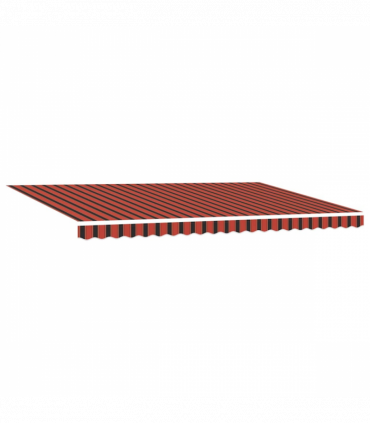 vidaXL Retractable Awning with Manual 500 x 300 cm Orange and brown