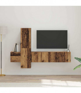 vidaXL TV Cabinet Set 5 pcs Old wood 181 x 30 x 120 cm Engineered wood