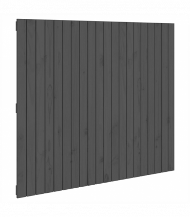 Wall Headboard Grey 127.5x3x110 cm Solid Wood Pine