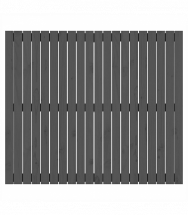 Wall Headboard Grey 127.5x3x110 cm Solid Wood Pine