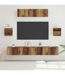 vidaXL TV Cabinet Set 7 pcs Old wood 80 x 30 x 30 cm Engineered wood