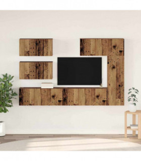 vidaXL TV Cabinet Set 6 pcs Old wood 30.5 x 30 x 90 cm Engineered wood