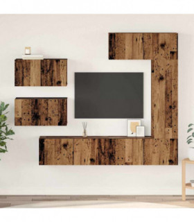 vidaXL TV Cabinet Set 6 pcs Old wood 30.5 x 30 x 90 cm Engineered wood