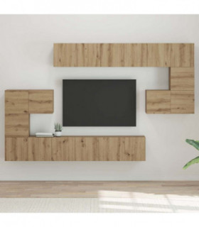 vidaXL TV Cabinet Set 10 pcs Artisan oak 180 x 30 x 90.5 cm