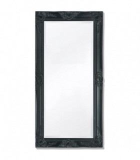 Wall Mirror Baroque Style 100x50 cm Black
