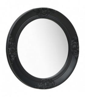 Wall Mirror Baroque Style 50 cm Black