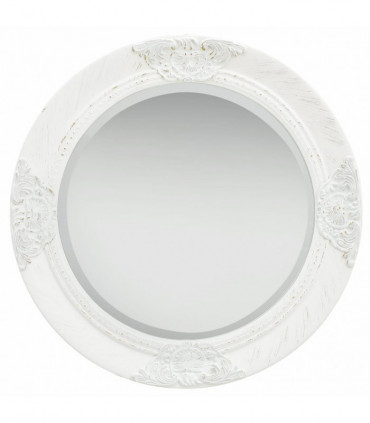 Wall Mirror Baroque Style 50 cm White