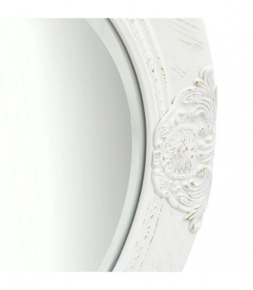 Wall Mirror Baroque Style 50 cm White