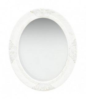 Wall Mirror Baroque Style 50x60 cm White