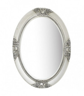Wall Mirror Baroque Style 50x70 cm Silver