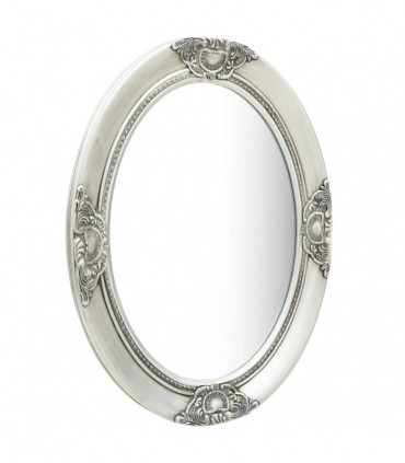 Wall Mirror Baroque Style 50x70 cm Silver