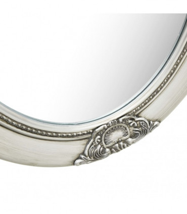Wall Mirror Baroque Style 50x70 cm Silver