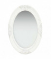 Wall Mirror Baroque Style 50x70 cm White