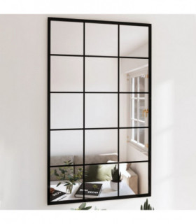 Wall Mirror Black 100x60 cm Metal