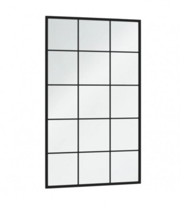 Wall Mirror Black 100x60 cm Metal