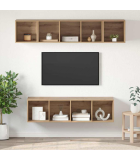 vidaXL TV Cabinet Set 4 pcs Artisan oak 37 x 37 x 142.5 cm