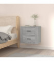 Wall-mounted Bedside Cabinet Grey Sonoma 50x36x47 cm