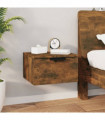 Wall-mounted Bedside Cabinet Smoked Oak 34x30x20 cm