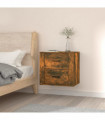 Wall-mounted Bedside Cabinet Smoked Oak 50x36x47 cm