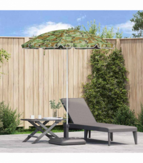 vidaXL Beach Parasol Camouflage 161 x 193 cm Polyester