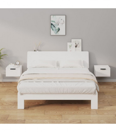 Wall-mounted Bedside Cabinets 2 pcs White 34x30x20 cm