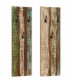 Wall-mounted Coat Racks 2 pcs 36x3x110 cm Solid Reclaimed Wood