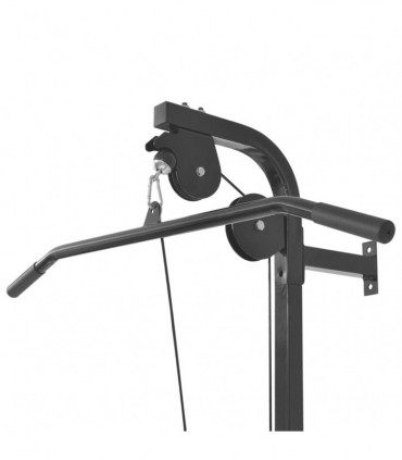 Wall-mounted Power Tower with Barbell and Dumbbell Set 60.5 kg
