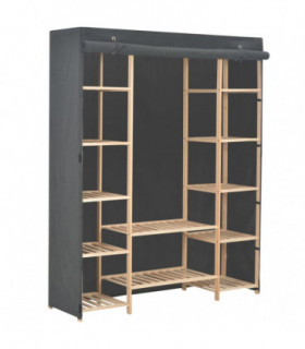 Wardrobe Grey 135x40x170 cm Fabric