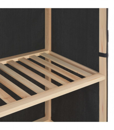 Wardrobe Grey 135x40x170 cm Fabric