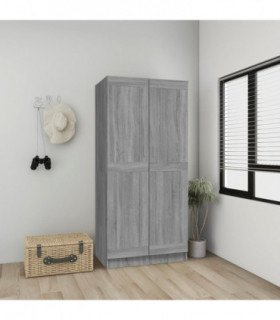 Wardrobe Grey Sonoma 82.5x51.5x180 cm Engineered Wood