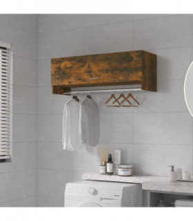 Wardrobe Smoked Oak 100x32.5x35 cm Engineered Wood