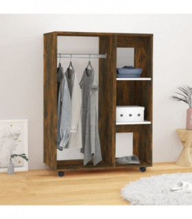 Wardrobe Smoked Oak 80x40x110 cm Engineered Wood
