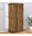 Wardrobe Smoked Oak 80x50x180 cm Engineered Wood