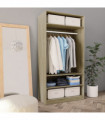 Wardrobe Sonoma Oak 100x50x200 cm Engineered Wood