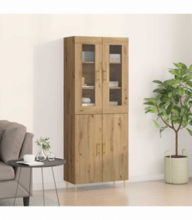 vidaXL Highboard 2 pcs Artisan oak 69.5 x 34 x 180 cm Engineered wood