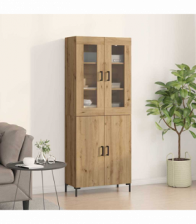 vidaXL Highboard 2 pcs Artisan oak 69.5 x 34 x 180 cm Engineered wood