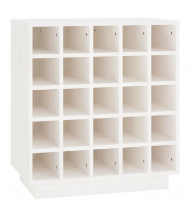 Wine Cabinet White 55.5x34x61 cm Solid Wood Pine