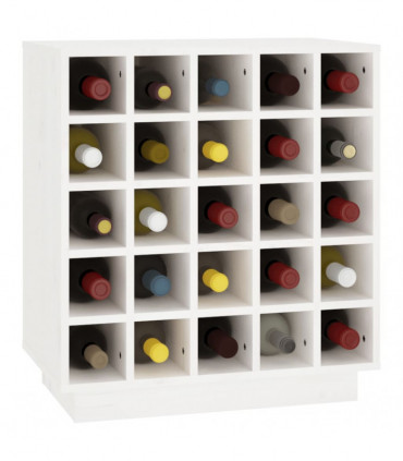 Wine Cabinet White 55.5x34x61 cm Solid Wood Pine